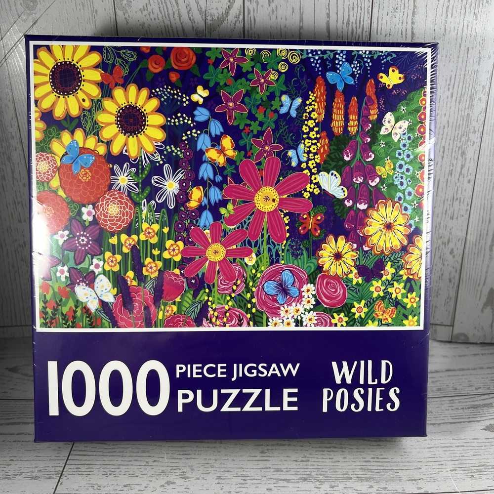 Jigsaw Puzzle 1000 Piece Wild Posies Summertime Floral Botanical from Page - Picture 1 of 8